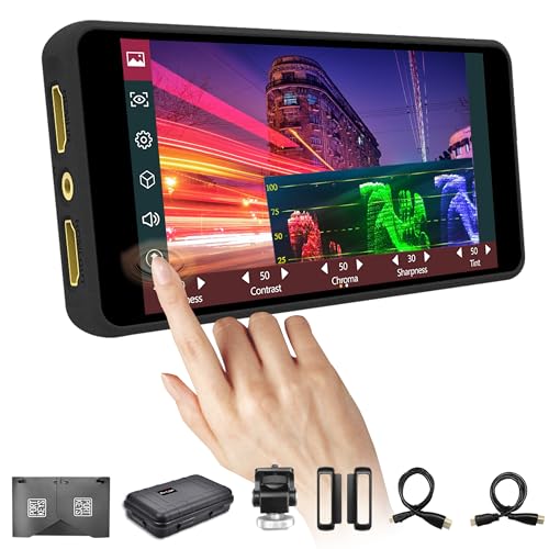 Portkeys PT5 II Touchscreen Camera Field Monitor 5 inch 4K30P Input/Output Wide Color Gamut New Peaking 3D LUT Video Assist Luma RGB Waveform for DSLR - Image 1