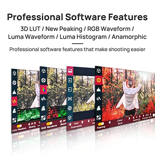 Portkeys PT5 II Touchscreen Camera Field Monitor 5 inch 4K30P Input/Output Wide Color Gamut New Peaking 3D LUT Video Assist Luma RGB Waveform for DSLR - Image 3