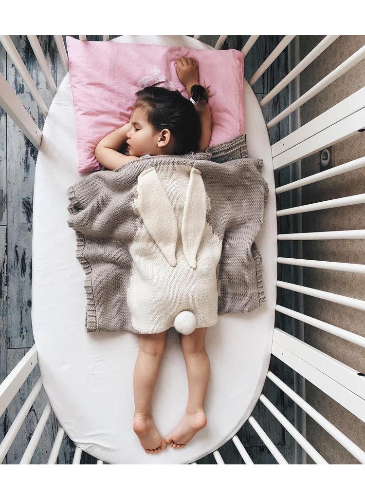 Y&D Three dimensional Rabbit Ears Blanket Children's Knitted Baby Cover Blanket  - Image 2