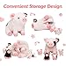 OUOZZZ 11 Pig Stuffed Animals with Babies Inside 5in1 Plush Pig Toys with 4 Babies in Zippered Tummy for Girls Boys Kids Toddler - Image 4
