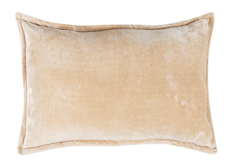S&S Sands® Premium Ultra Soft Woollen Pillow Cover Set of 2 for Winter with Zipper Closure, Cozy Pillow Case Perfect for Warmth, Flannel Warm Pillowcases, King size-18X28 Inches (Beige) - Image 2