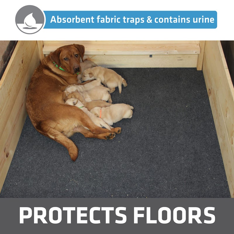 Drymate Whelping Box Liner Mat, Machine Washable, Super Absorbent, Waterproof, Quick Dry, Slip-Resistant, Reusable Dog Puppy Pee Pads for Training, Housebreaking, Incontinence, Crate (USA Made)(48x50) - Image 3