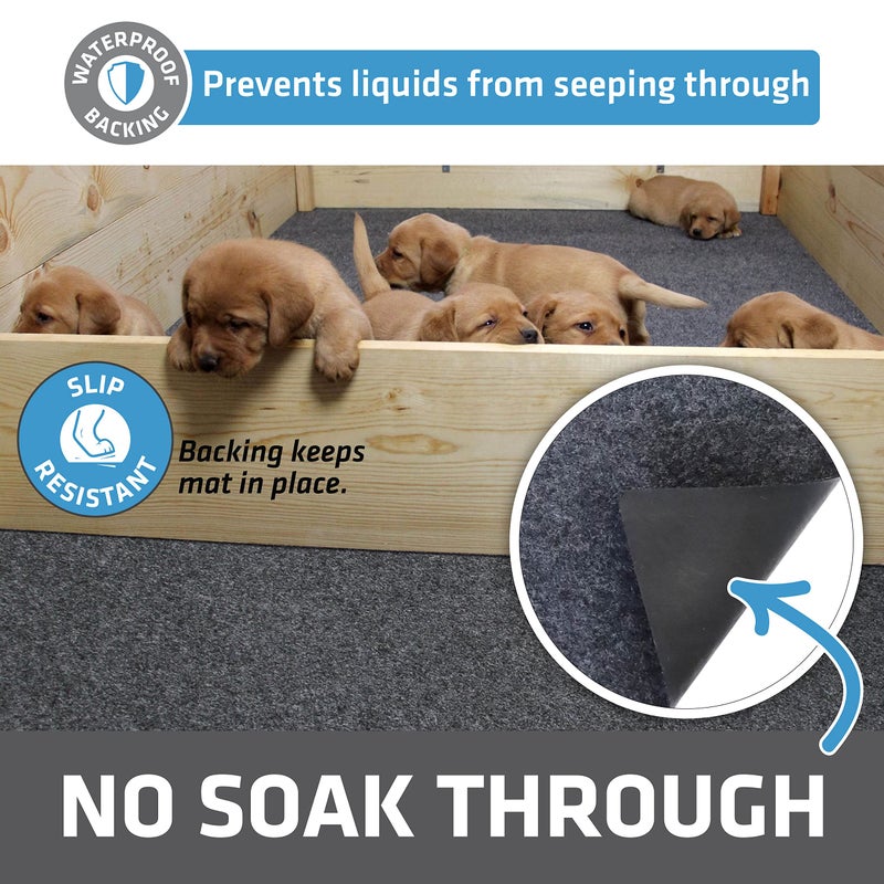 Drymate Whelping Box Liner Mat, Machine Washable, Super Absorbent, Waterproof, Quick Dry, Slip-Resistant, Reusable Dog Puppy Pee Pads for Training, Housebreaking, Incontinence, Crate (USA Made)(48x50) - Image 4
