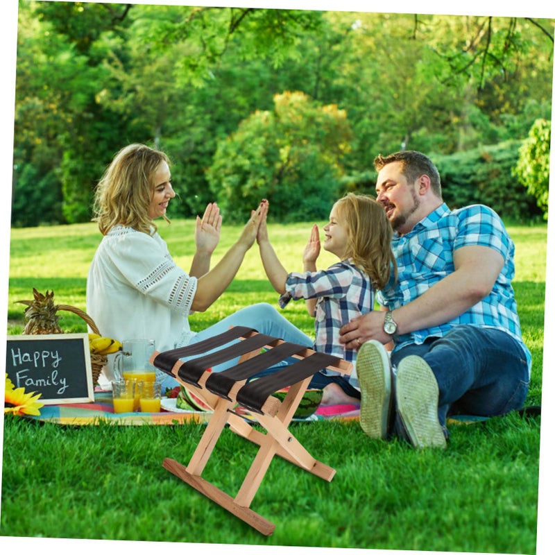 Portable Folding Padded Stool For Outdoor Camping Chair Sturdy Material Pack Of 1 - Image 3