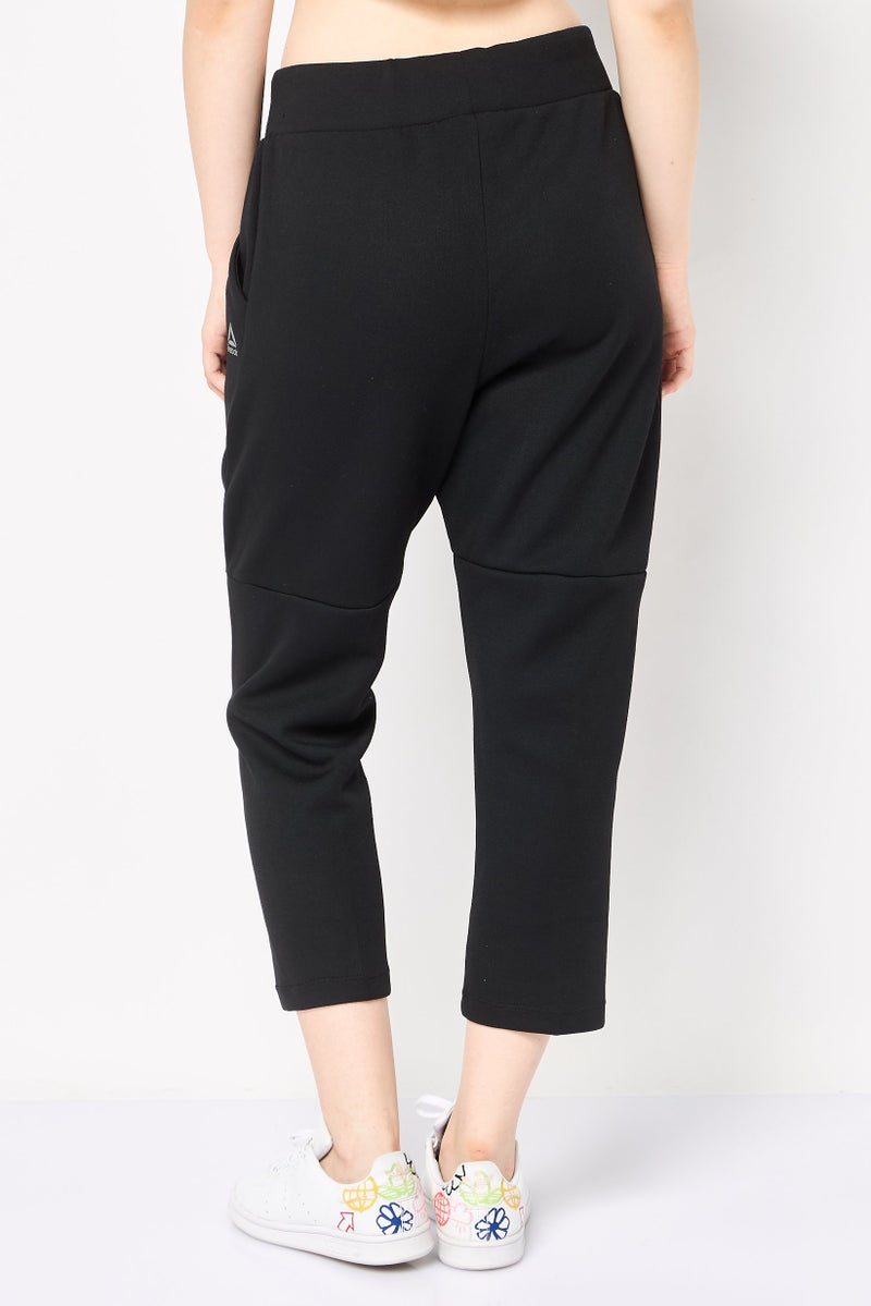 Reebok Women Sportswear Fit Brand Logo Outdoor Sweatpants, Black - Image 4