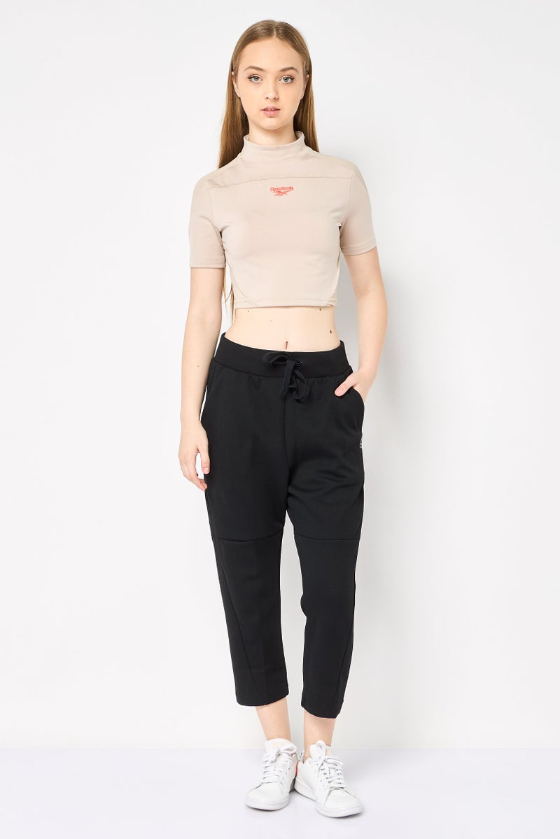 Reebok Women Sportswear Fit Brand Logo Outdoor Sweatpants, Black - Image 2