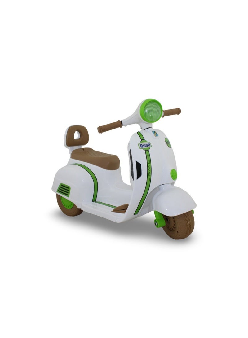BINO Good Power Children's 3-Wheels Electric Scooter – White - Image 1
