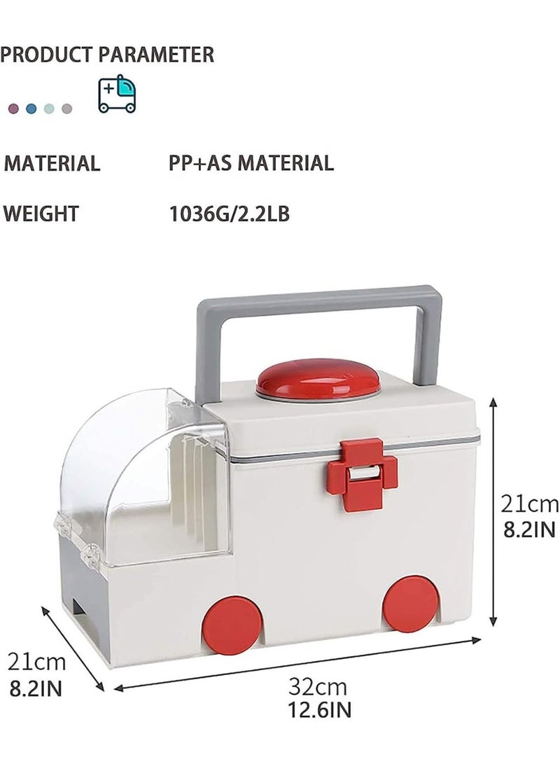 ANTOLE Family First Aid Medical Storage Box – Multi-Layer Medicine Cabinet Organizer with Removable Pill Case & Handle - Image 2