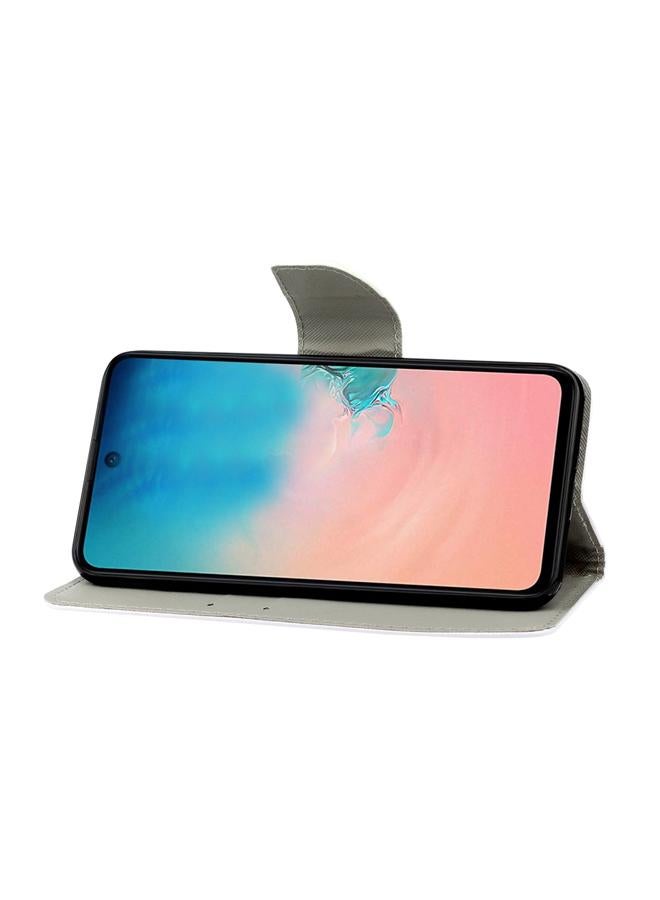 زبون جراب لهاتف Galaxy S20، جراب جلدي من البولي يوريثان قابل للطي أفقيًا برسومات ملونة ثلاثية الأبعاد مع حامل وفتحات للبطاقات ومحفظة - Image 5