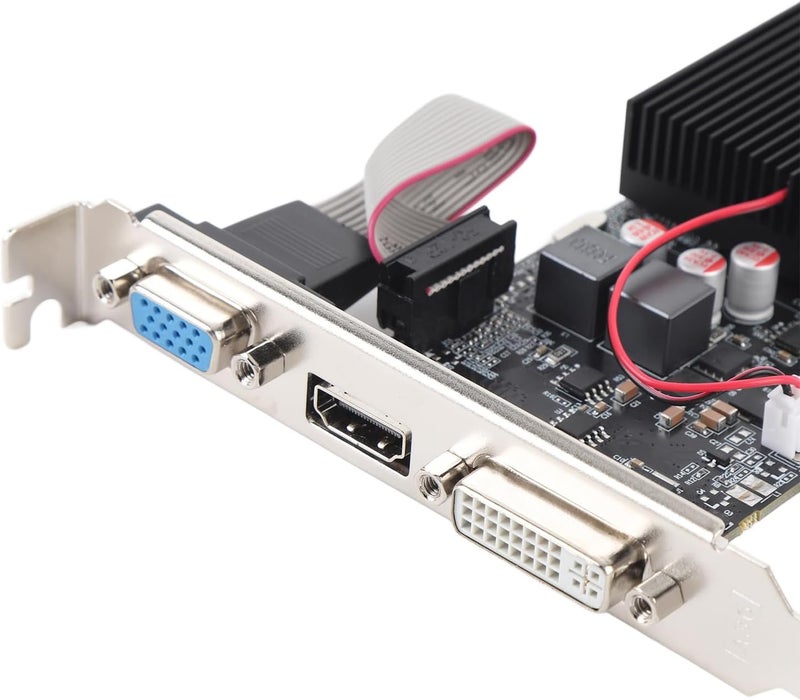 fosa GT610 1GB DDR3 64Bit Gaming Graphics Card Video Card, PCI Express 2.0 16X 500MHz Core 600MHz Memory with Solid Capacitor & Cooling Fan - Image 4