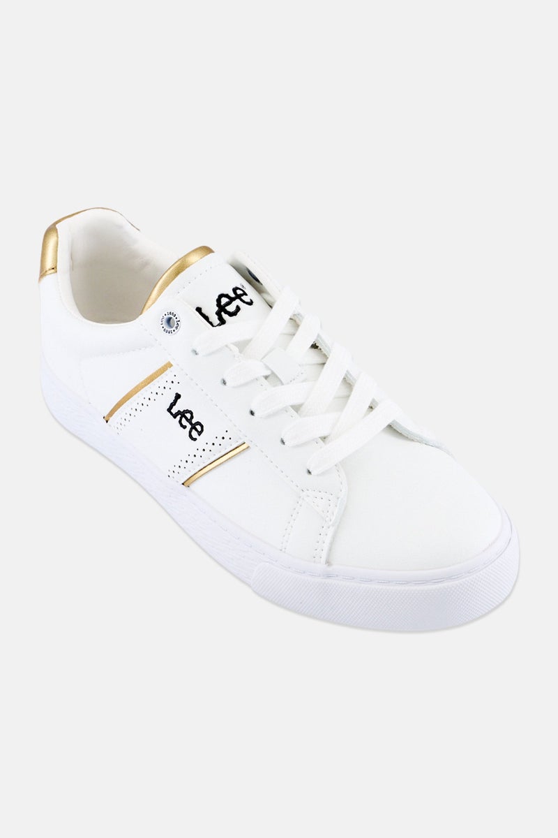 LEE Women Madison Lace Up Casual Shoes,White - Image 1