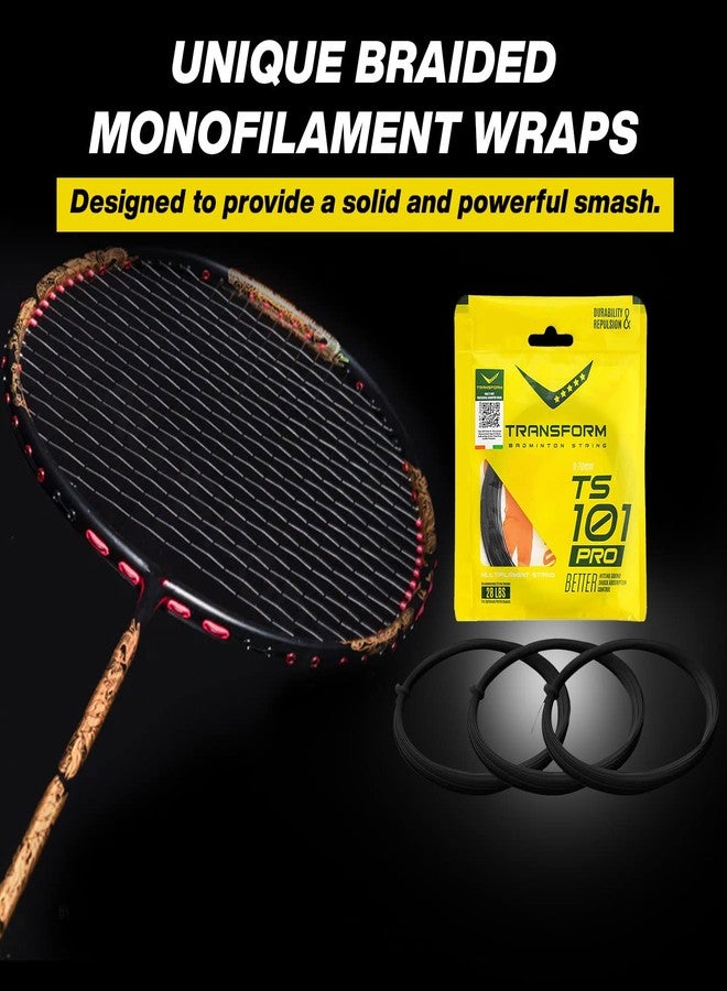 vickytransform Vicky Transform Badminton String TS 101 10.5 mm Length Durable Plastic Anti Abrasive PA Coating Easy Installation (3 Pcs) - Image 3