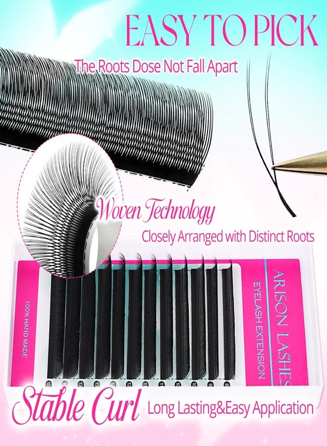 ARISON LASHES U Shaped YY Lashes Cluster Extensions Natural Soft Wispy Volume 2DUU False Eyelashes Matte Black Lashes(U-0.07D-15mm) - Image 3