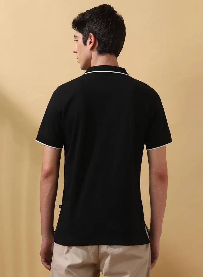 دينيس لينغو تيشيرت رجالي قطن % سادة بقصة عادية