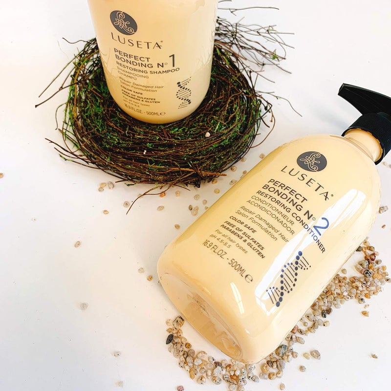 L LUSETA Luseta Perfect Bonding Restoring Shampoo & Conditioner Set, Bond Strengthening & Color Longevity for All Hair Type, Bond Repair Shampoo and Conditioner Set Sulfate & Paraben Free, 2x33.8 oz - Image 3