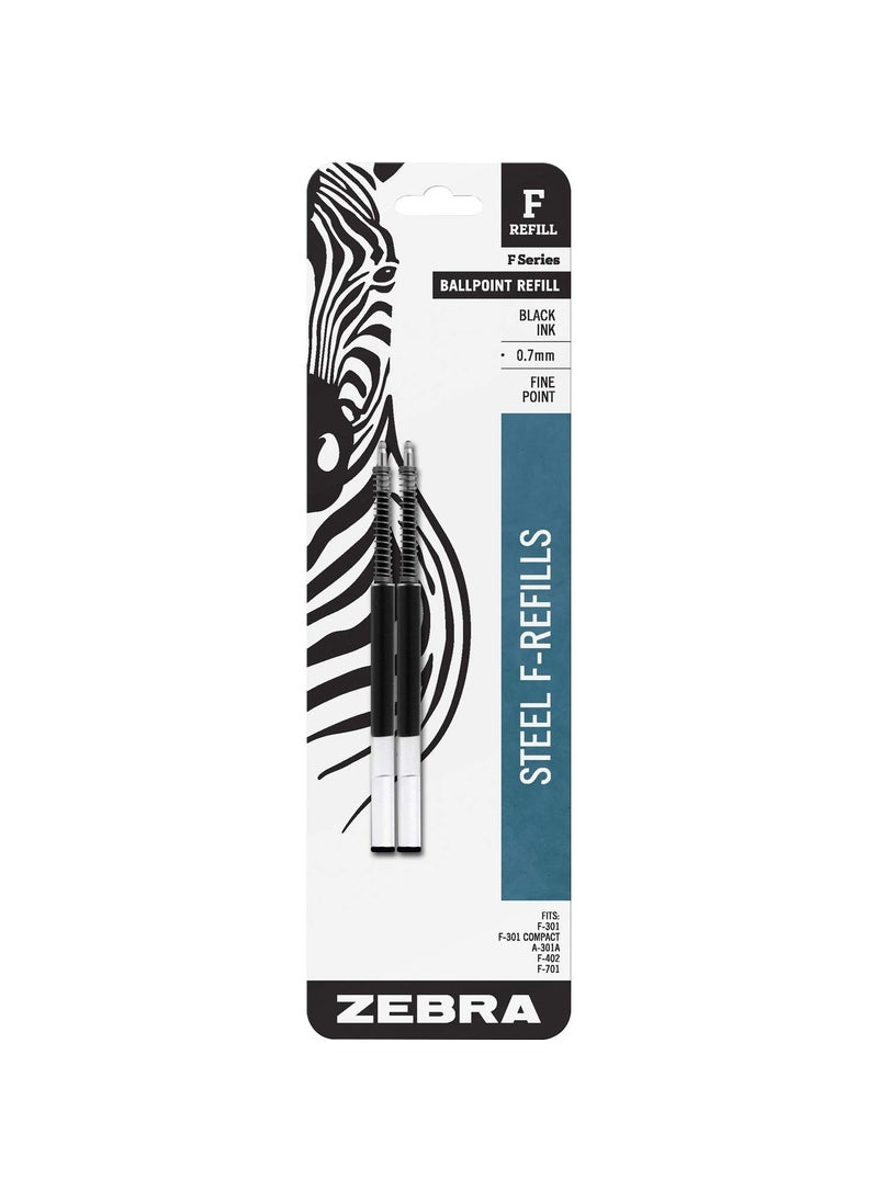 ZEBRA Refill for F301, F301 Ultra, F402, 301A, Spiral Ballpoint, Fine, Black, 2/Pack  - Image 2