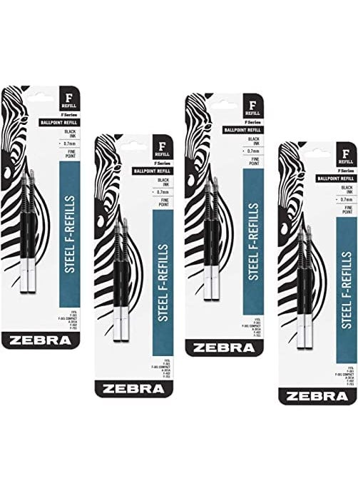 ZEBRA Refill for F301, F301 Ultra, F402, 301A, Spiral Ballpoint, Fine, Black, 2/Pack  - Image 3