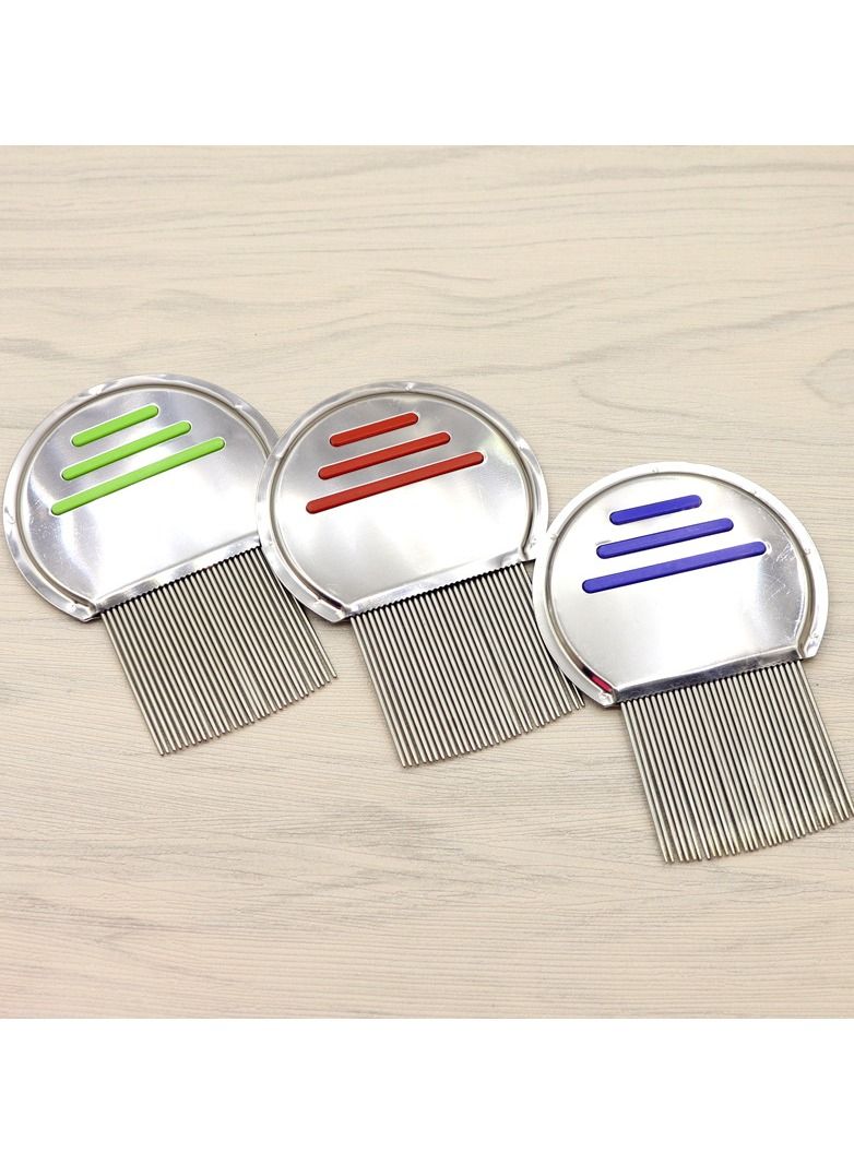 High quality metal thread needle magic nit free hair lice comb stainless steel Metal dense tooth lice comb flea comb - Image 1