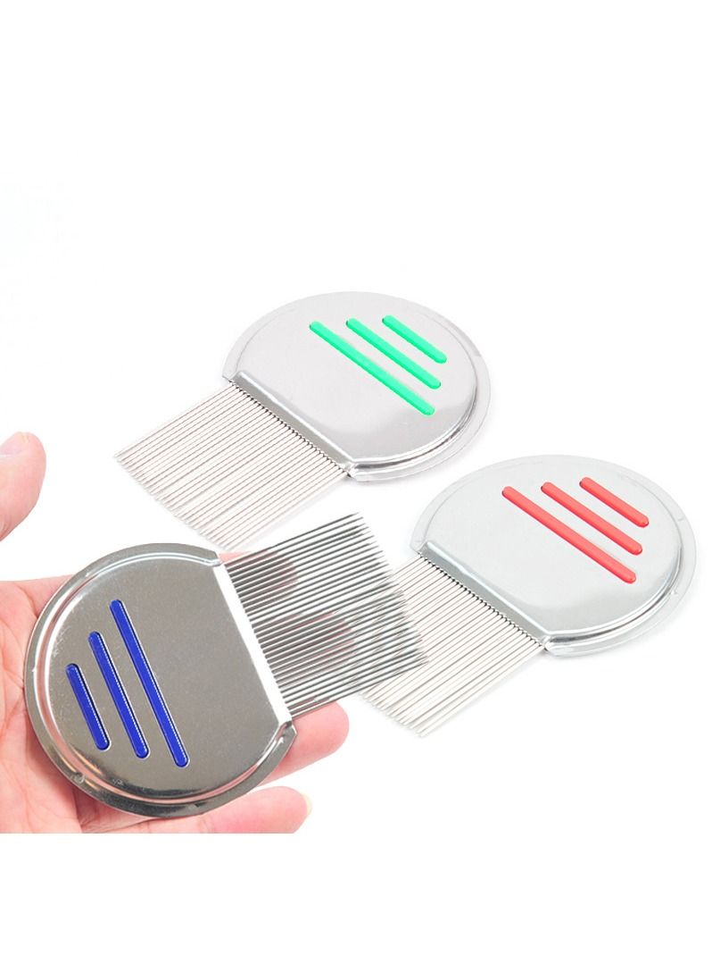 High quality metal thread needle magic nit free hair lice comb stainless steel Metal dense tooth lice comb flea comb - Image 2