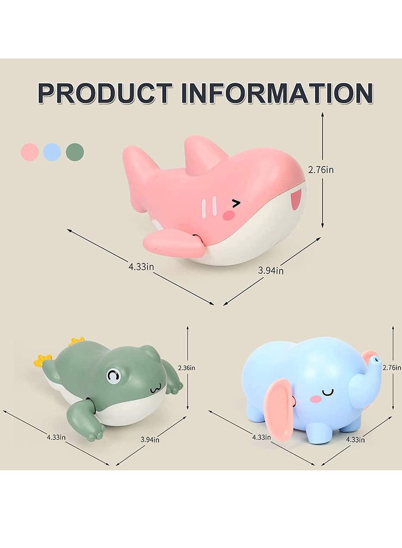 Baby Bath Toys for Toddlers 1-3-Year-Old, Kids Bathtub Toys, Bath Toys for Infants 6-12 Months, 3 Pcs Set Wind Up Toys, Gift for Boys Girls 1-Year-Old - Image 5