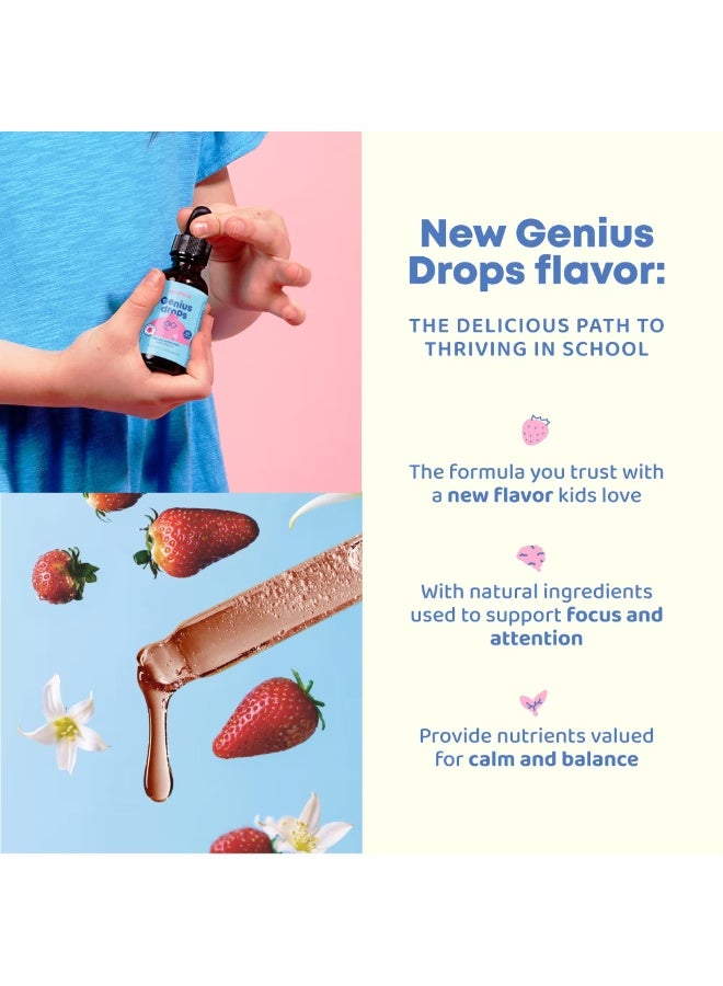 JoySpring, Genius Drops, Focus + Attention, Smartberry Vanilla, 1 fl oz (30 ml) - Image 3