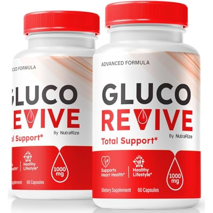 NutraRize (2 Pack) Gluco Revive - Official Gluco Revive Pills for Stable Levels, Circulation, and Overall Health, Natural GlucoRevive Support For Well-Being, GlucoRevive Pastillas Review (120 Capsules) - Image 1