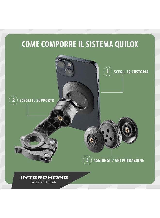 INTERPHONE Quiklox Tetraforce Case for Apple iPhone 16, for Motorcycle, Car or Bike Mounts, Quiklox Series - Protective Case for Motorcycle - Modular System QUIKLOX - Quick Release - Image 5