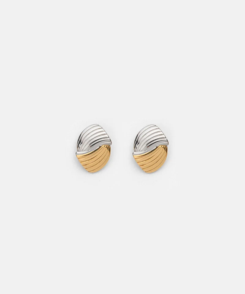 ابيكول Two Pairs of Stainless Steel Earrings