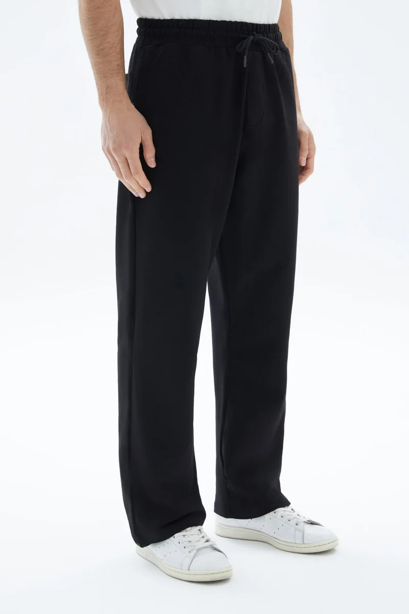 Wecre8 Black Straight Sweatpants By WECRE8