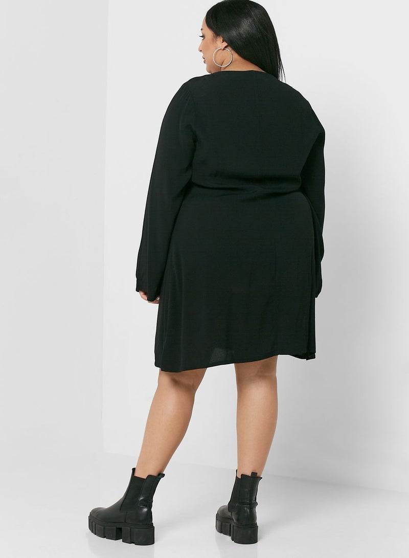 Cotton On Curve Tie-Neck Mini Dress - Image 2
