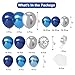 YMSZ Blue Balloon Arch Kit 102pcs Navy Blue Silver Blue Metallic Blue Difference Sizes Latex Balloons with 16ft Tape Strip Dot Glue for Baby Shower Birthday Graduation Decoration - Image 4