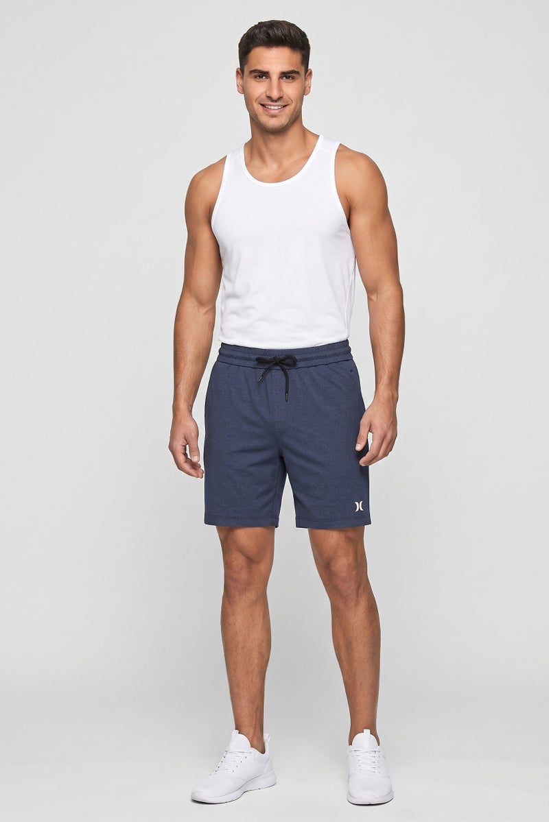Hurley Men Brand Logo Sleepwear Shorts, Dusty Navy - Image 2
