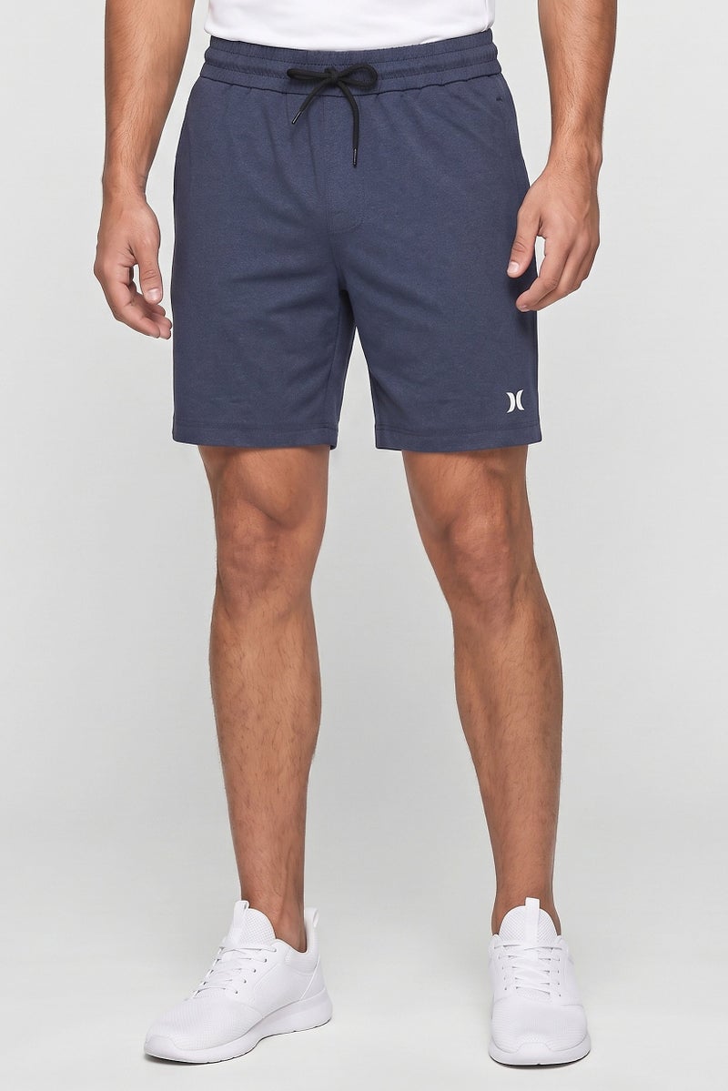 Hurley Men Brand Logo Sleepwear Shorts, Dusty Navy - Image 1