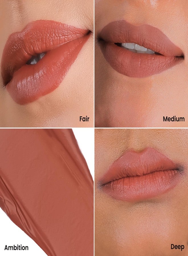 LAMIOR LA MIOR Matte Velvet Liquid Lipstick 8 Hour Coverage | Rich & Long Lasting lip color for Women | Lightweight & Comfortable - Smudge Proof | Non Transferable | Shade - Ambition, 5 ml - Image 2