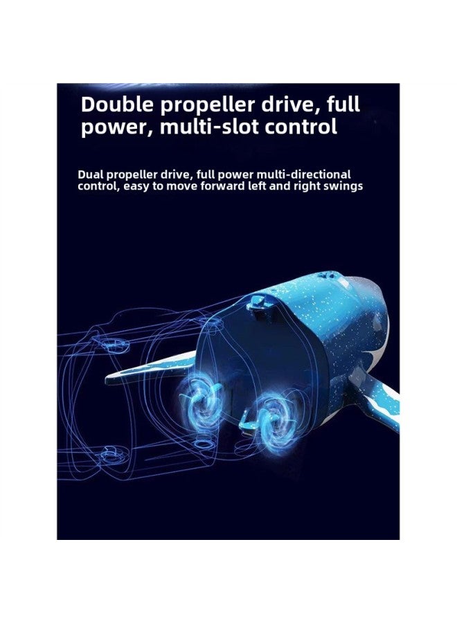 لعبة الحوت الكهربائية الحقيقية للسباحة دولفين للتحكم عن بعد، قارب التحكم عن بعد، هدية عيد ميلاد للأولاد والبنات - اللون: قرش أسود رائع - مقاوم للماء بالكامل وقوي للغاية + أرجوحة لليسار واليمين + مواصفات الإضاءة: معيار رسمي - Image 4