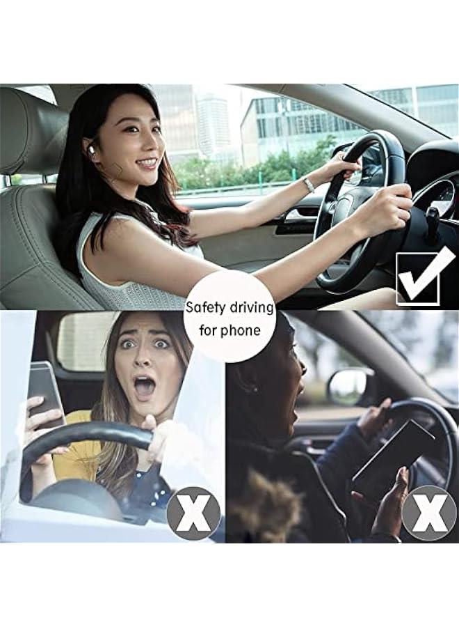 Retractable Bluetooth Headphones, Collar Clip Bluetooth Headsets Wireless Earphone Battery Display Quick Charger Handsfree Earbuds v5.2 with Microphone for Cell Phone (Black) - Image 5