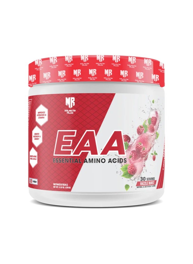 Muscle Rulz EAA – Essential Amino Acids 30 Servings - RAZZLE BURST