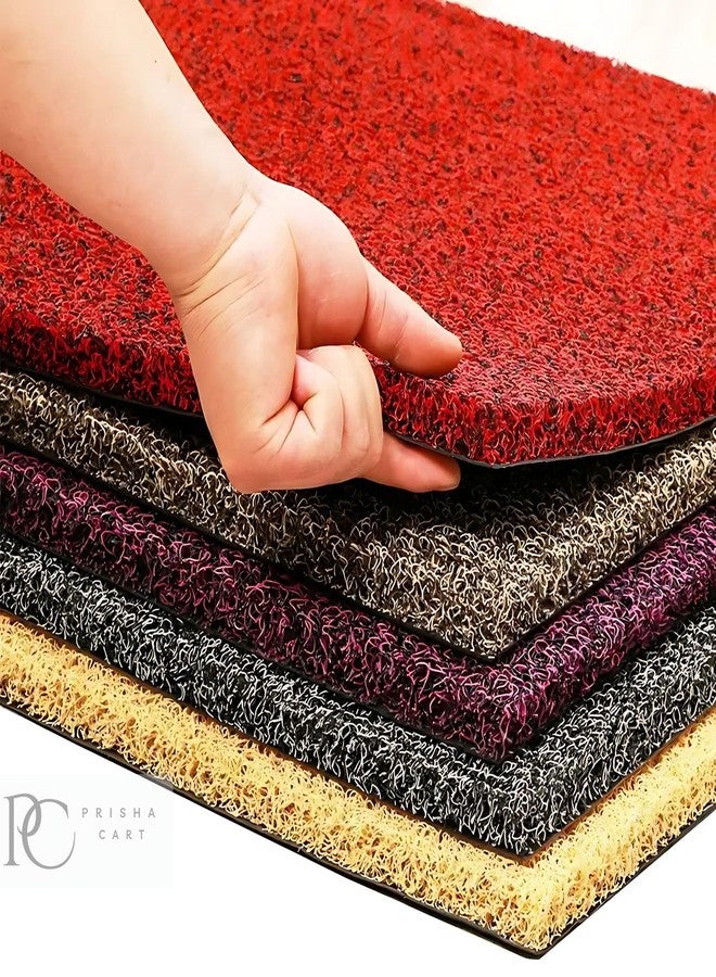 Prisha Cart Rectangular Cushion Noodle Mat For Home Entrance, Heavy Indoor Outdoor Anti Slip PVC Floor Mat For Bedroom, Kitchen, For Bathroom, Doors, Office, Door Mat, Bath Mat (2 x 4 Ft , Beige) - Image 5