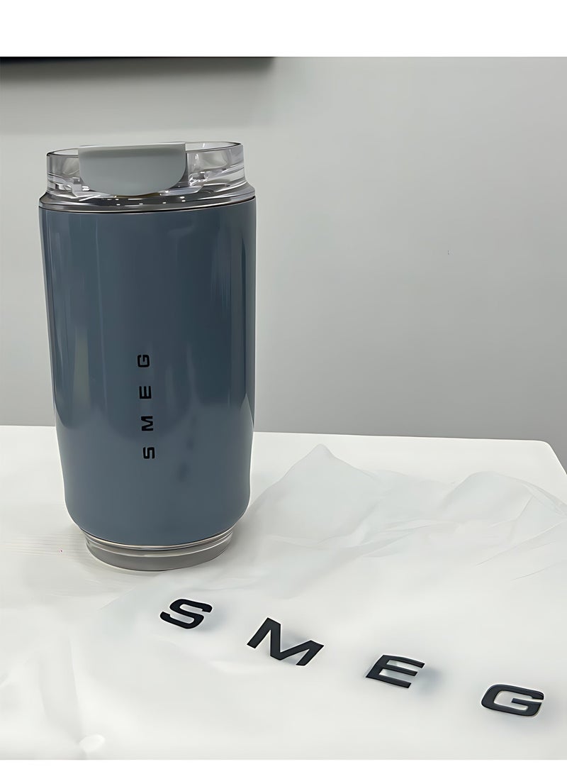 Smeg Travel Coffee Mug, Insulated Beverage Cup with Leakproof Lid, Long-Lasting Coffee Tumbler with Lid, Travel Coffee Thermos (Dark Gray) - Image 4
