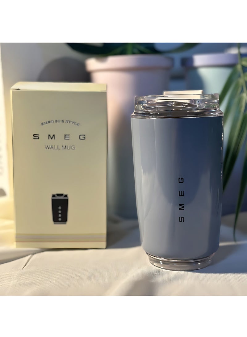 Smeg Travel Coffee Mug, Insulated Beverage Cup with Leakproof Lid, Long-Lasting Coffee Tumbler with Lid, Travel Coffee Thermos (Dark Gray) - Image 5