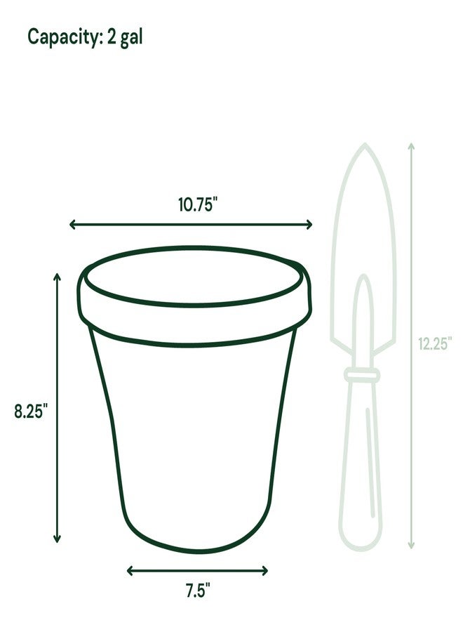 Bloem Terra Pot Planter (TR1000), Black, 10" - Image 3