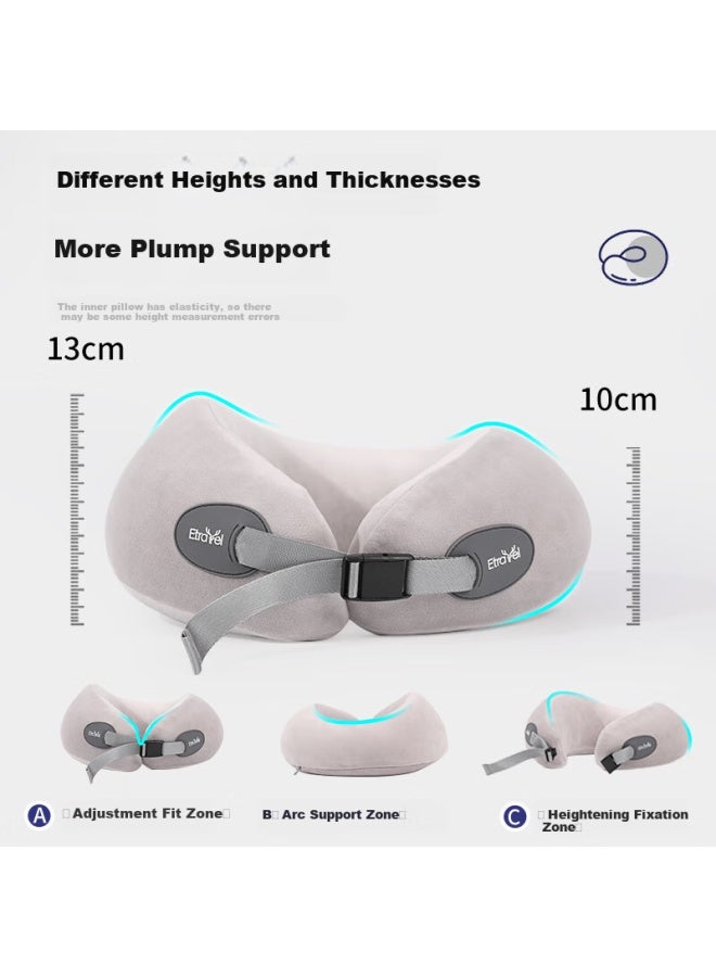 ETRAVEL Etravel U-shaped Travel Pillow Nap Pillow Neck Pillow Airplane High-speed Rail Car Portable Sleeping Pillow Business Travel Artifact Yellow  - Image 4