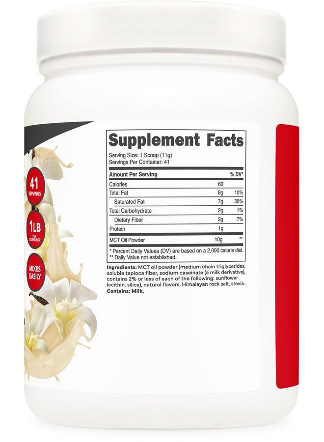 Ketologic MCT Oil Powder Hazelnut Cream (1 LB) - Keto Coffee Creamer & Energy Support - 41 Servings of Medium Chain Triglycerides for Focus & Fuel - Image 4