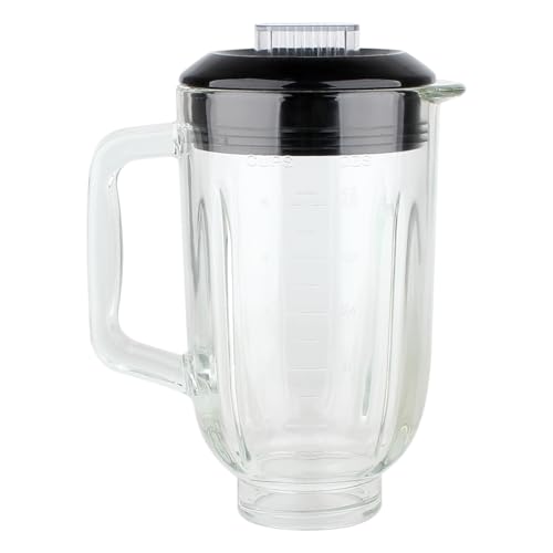 Anbige Replacement Parts 5-Cup Glass Jar with Lid,Compatible with Black&Decker Blender BL1110BG / BL1210RG/ BL1820SGM/ BL2020/ BL2010BG - Image 2