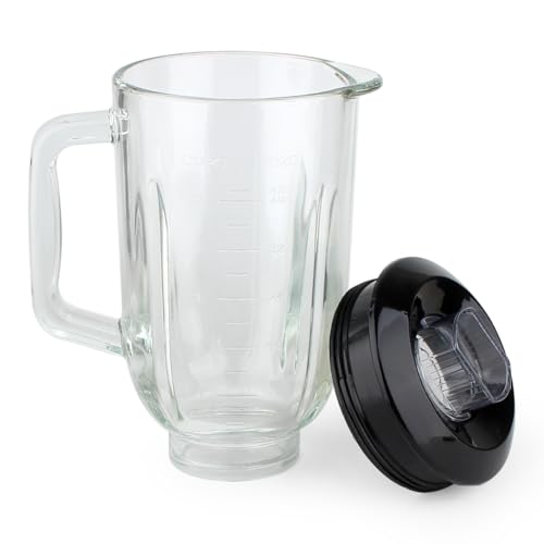 Anbige Replacement Parts 5-Cup Glass Jar with Lid,Compatible with Black&Decker Blender BL1110BG / BL1210RG/ BL1820SGM/ BL2020/ BL2010BG - Image 1
