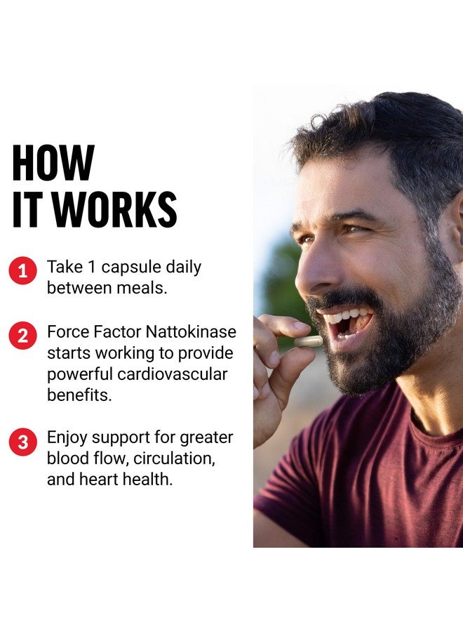 FORCE FACTOR Nattokinase 2000 FU, Nattokinase Supplement for Heart Health and Blood Pressure Health, Blood Circulation Pills, Non-GMO, Vegan, No Gelatin, 90 Vegetable Capsules - Image 4