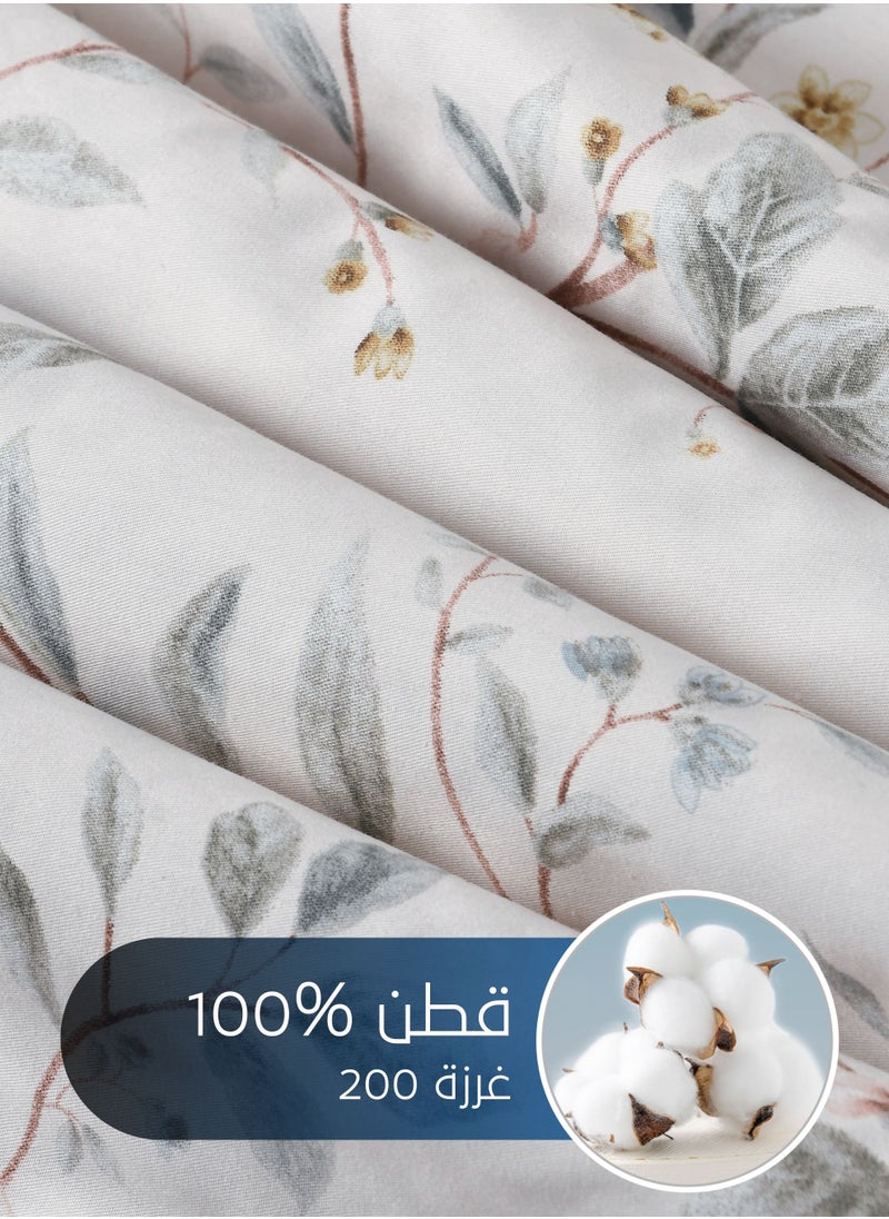 Cotton Floral Comforter Sets, Fits 200 x 200 cm Double Size Bed, 7 Pcs, 100% Cotton 200 Thread Count, With Removable Filling, Veronica Series - pzsku/Z1405297099BCF2D52E7FZ/45/_/1705898818/c6d01d6a-2ded-48f1-a752-feb774630327