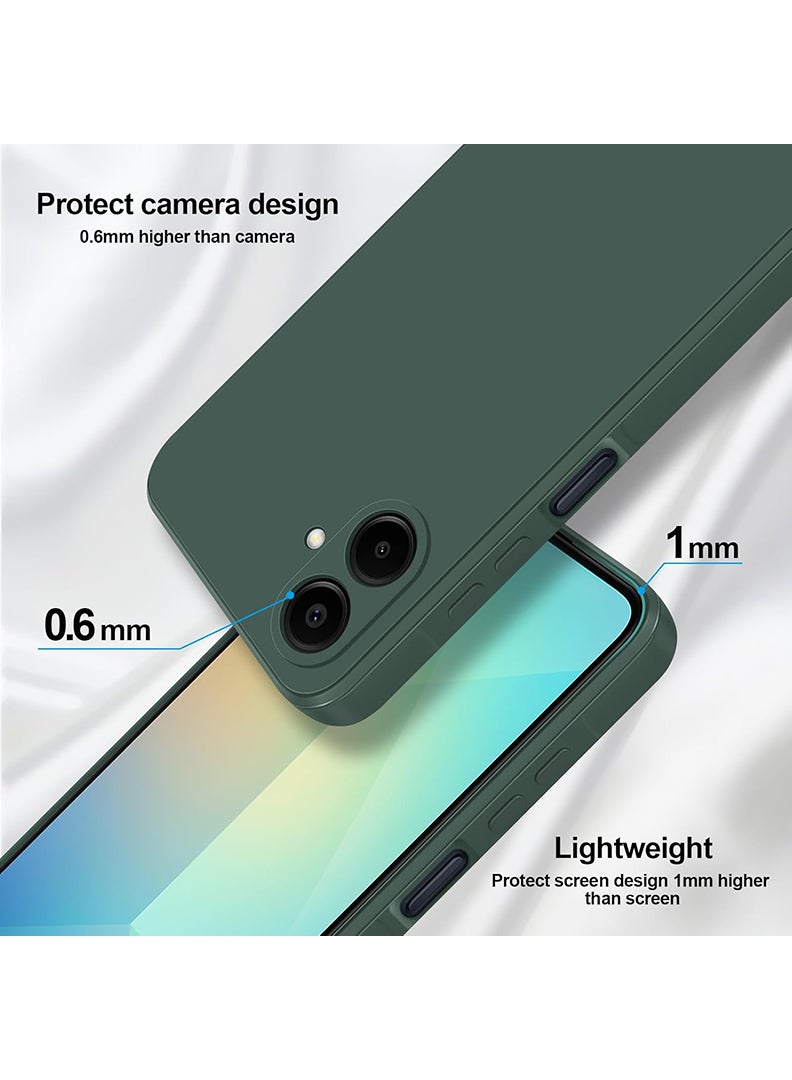 Case Up حافظة متوافقة مع سامسونج جالاكسي A07، سيليكون سائل ناعم ومتميز [بطانة ميكروفايبر مضادة للخدش] غلاف واقي رفيع مضاد للصدمات لهاتف سامسونج جالاكسي A07 2025، أخضر - Image 3