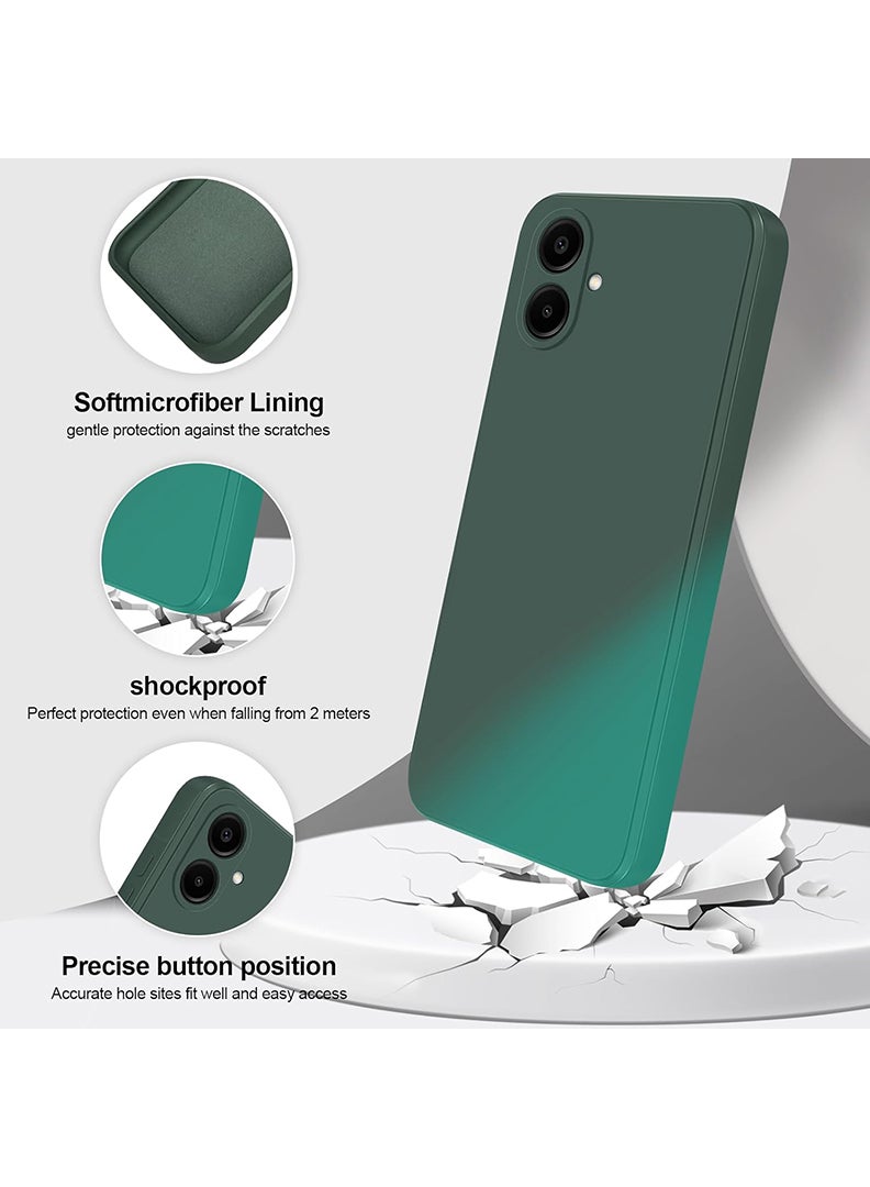 Case Up حافظة متوافقة مع سامسونج جالاكسي A07، سيليكون سائل ناعم ومتميز [بطانة ميكروفايبر مضادة للخدش] غلاف واقي رفيع مضاد للصدمات لهاتف سامسونج جالاكسي A07 2025، أخضر - Image 2