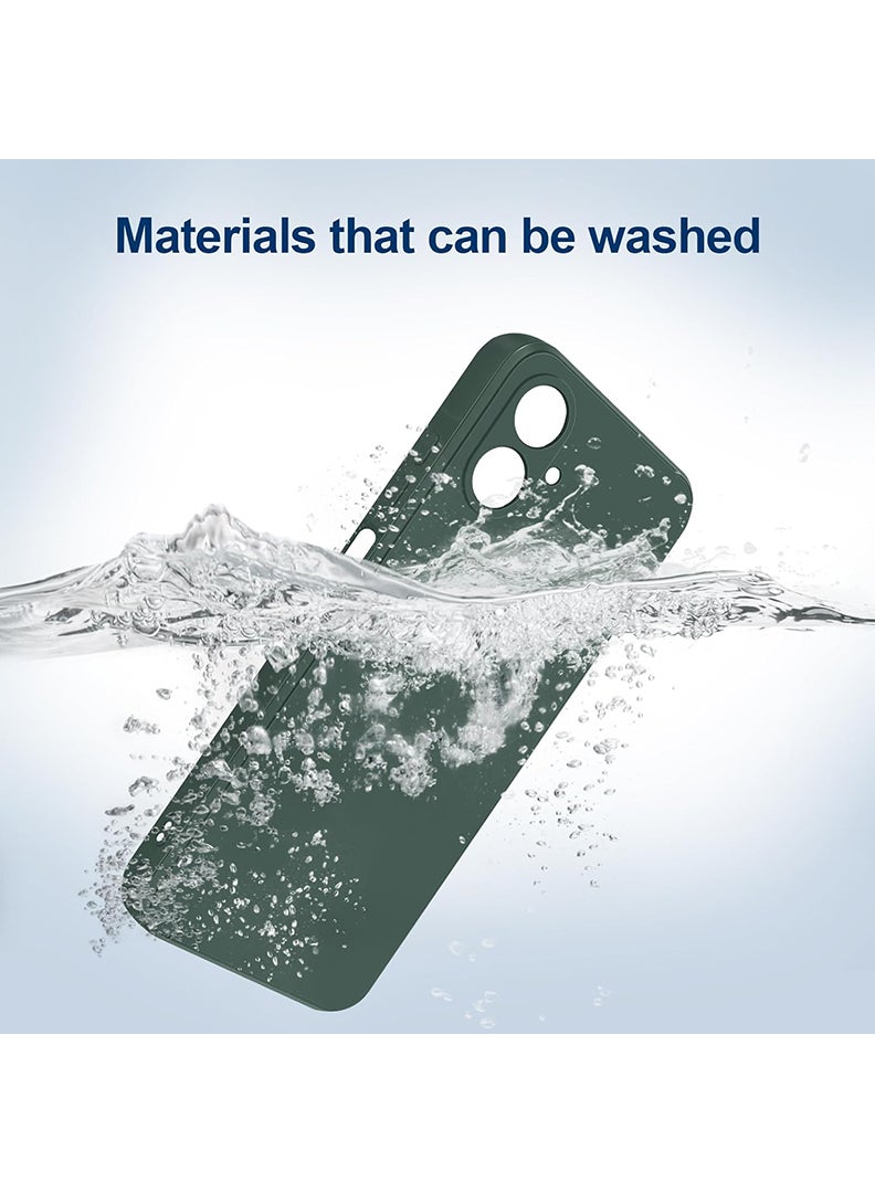 Case Up حافظة متوافقة مع سامسونج جالاكسي A07، سيليكون سائل ناعم ومتميز [بطانة ميكروفايبر مضادة للخدش] غلاف واقي رفيع مضاد للصدمات لهاتف سامسونج جالاكسي A07 2025، أخضر - Image 5